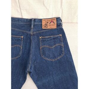 HD Lee 101 Jeans Mens 32x33 Blue Reproduction Neppy Denim Leather Patch W32.5"